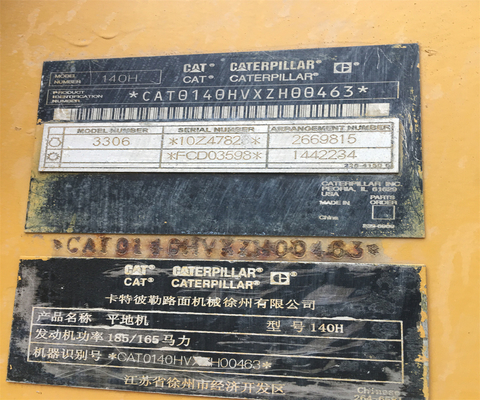 14000 KG 中古モーターグレード 140H 140G 140K 3000 作業時間